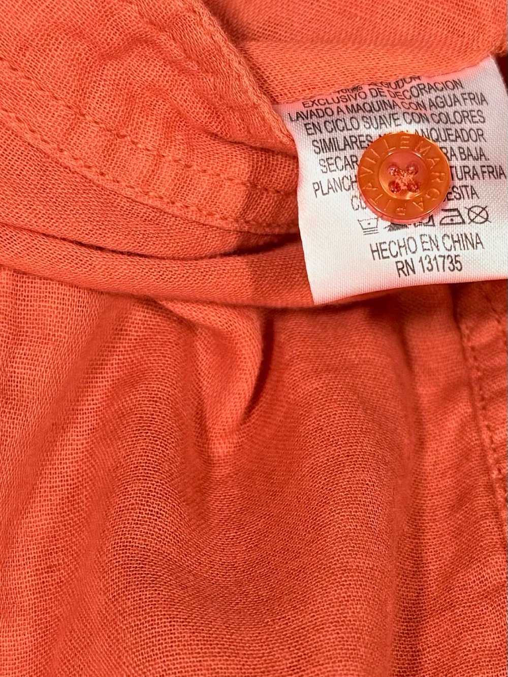 Margaritaville Men's Short Sleeve Button-Up Shirt — Orange - Picture 11 of 15